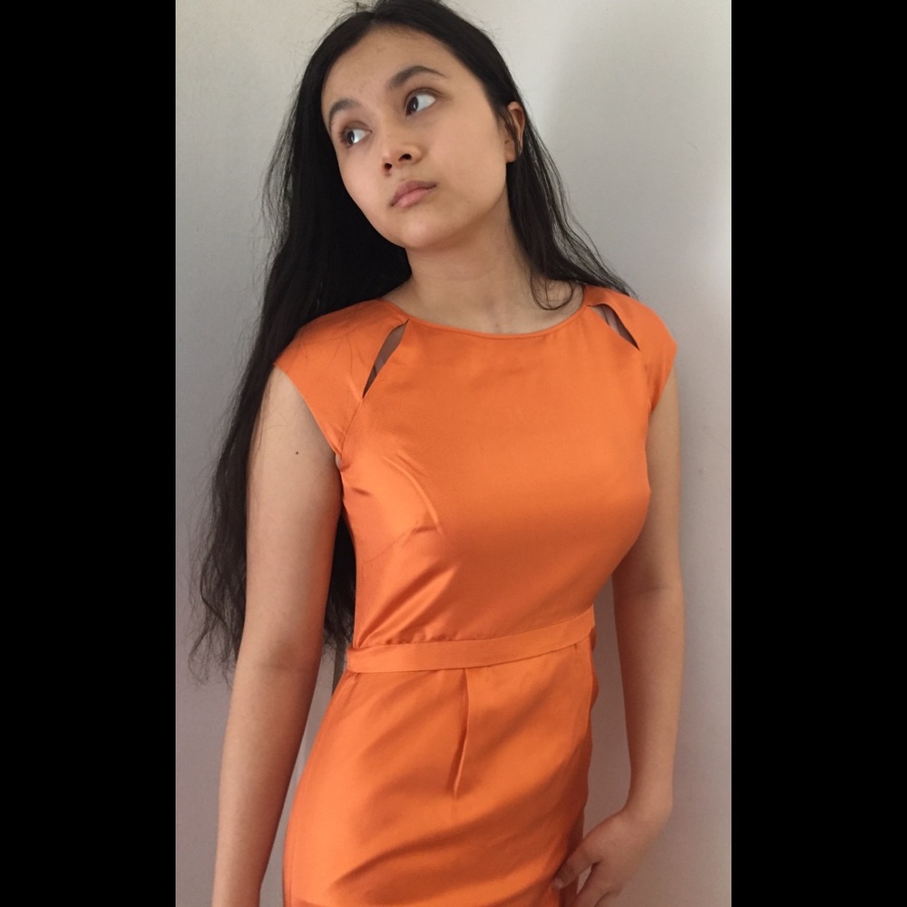 TOCCA Papaya / Tangerine Silk Dress Size 4